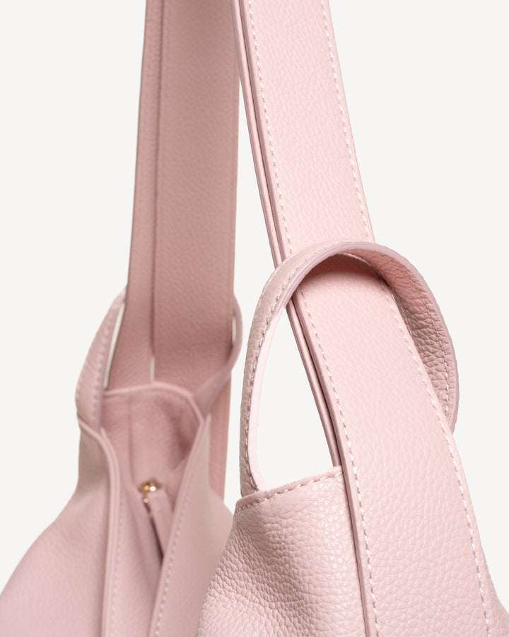 The Laura Convertible Backpack - Ballet Pink - Tumbled Leather - M