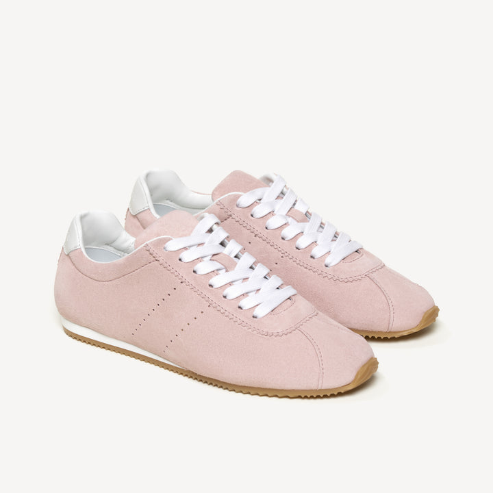 The Morena Ballerina Pink Suede