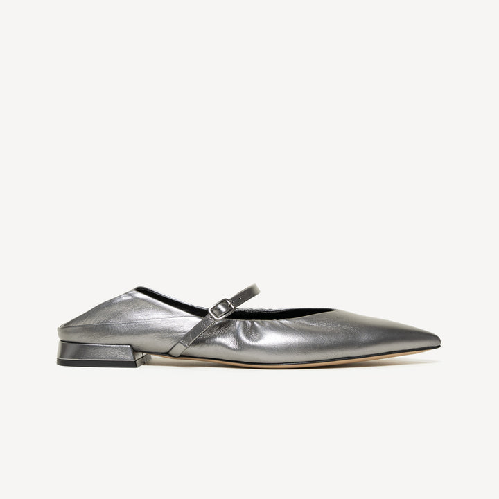 The Loriana - Gunmetal - Metallic Leather - M.Gemi