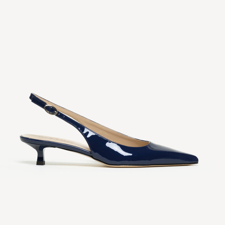 Leather Jutti マーメイドブルー The Lisinda - Navy - Patent - M.Gemi