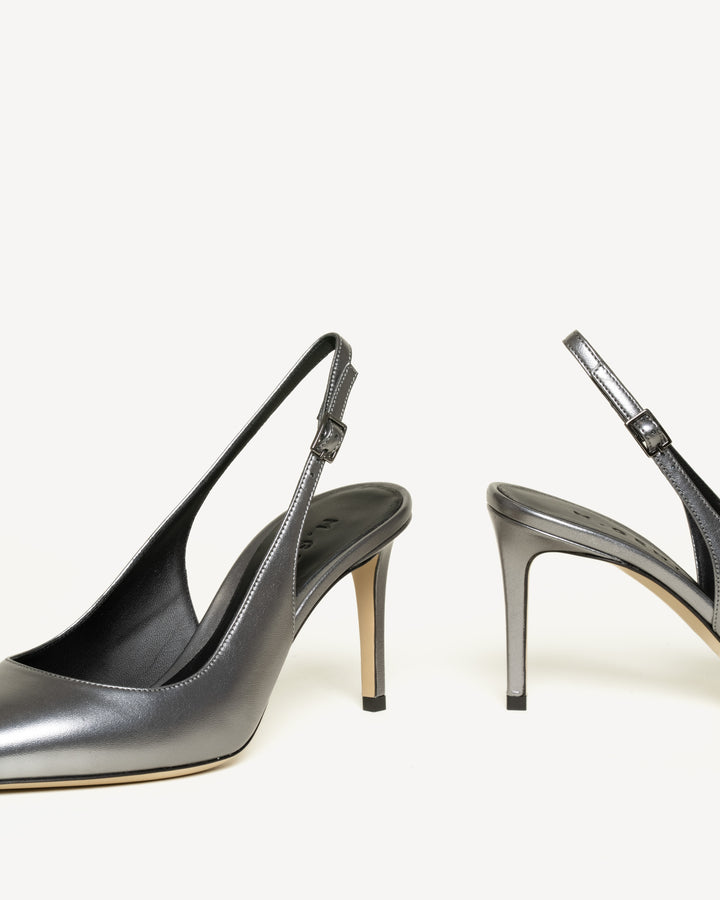 メリー The Valeria 80mm - Gunmetal - Metallic Leather - M.Gemi