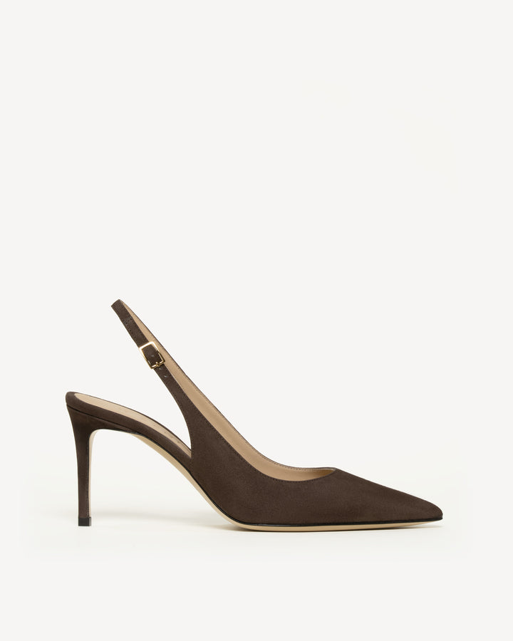 The Valeria 80mm - Chocolate - Suede - M.Gemi
