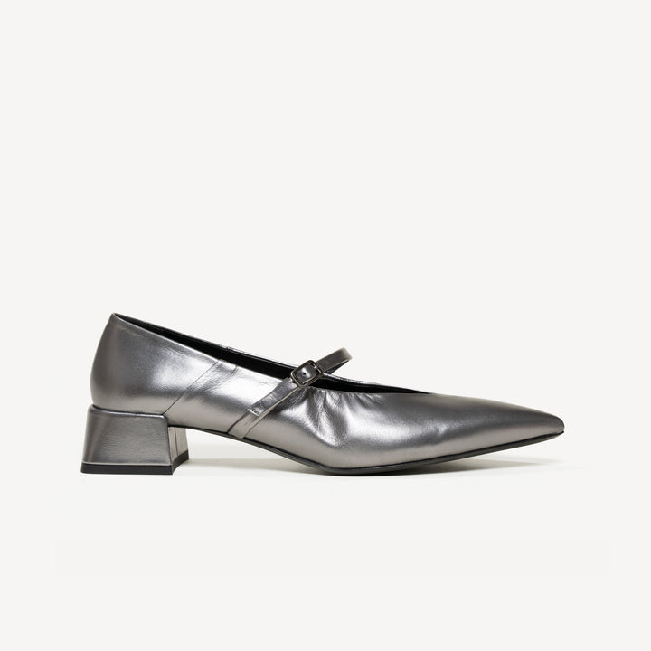 The Loriana 35MM - Gunmetal - Metallic Leather - M.Gemi The Loriana 35MM - Gunmetal - Metallic Leather - M.Gemi