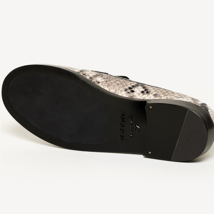 The Olivia - Black and White - Python Leather - M.Gemi