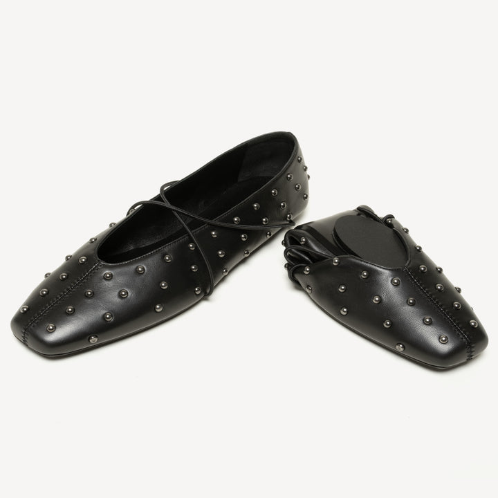 The Una - Black Nappa with Studs - M.Gemi display picture 2