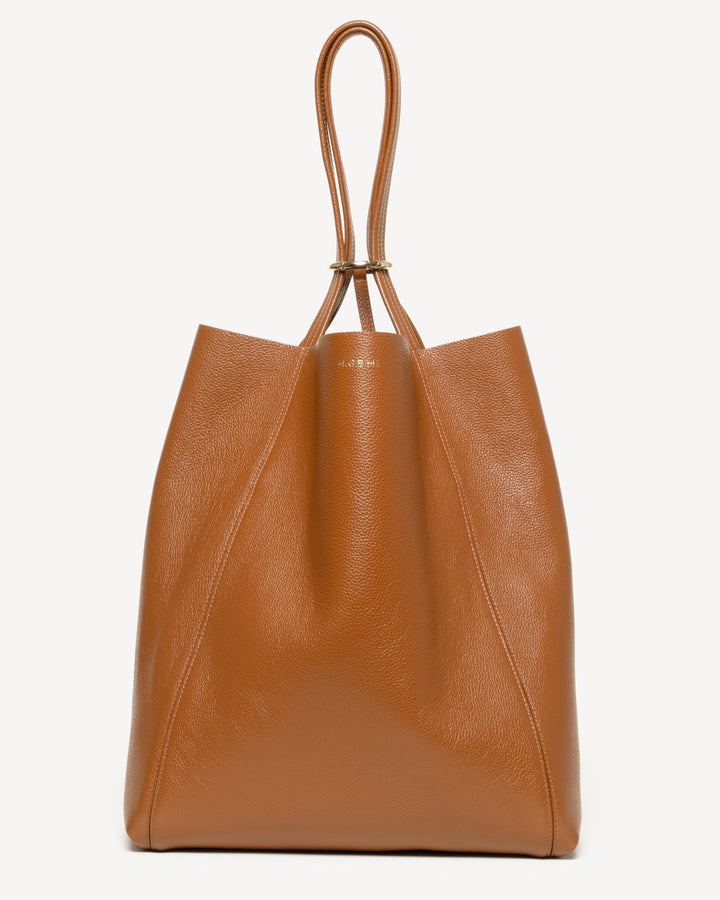The Lola Tote - Dark Tan - Leather - M.Gemi