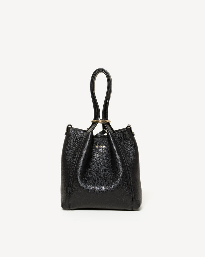 The Lola Small Convertible Tote - Black - Leather - M.Gemi