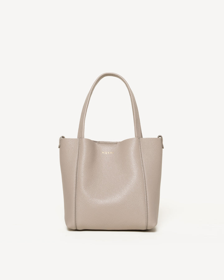 The Lola Small Convertible Tote - Oatmeal - Leather - M.Gemi