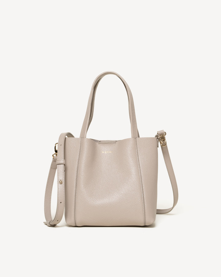 The Lola Small Convertible Tote - Oatmeal - Leather - M.Gemi