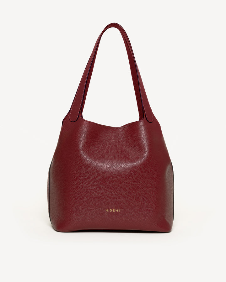 The Rigoletta - Burgundy - Tumbled Leather - M.Gemi