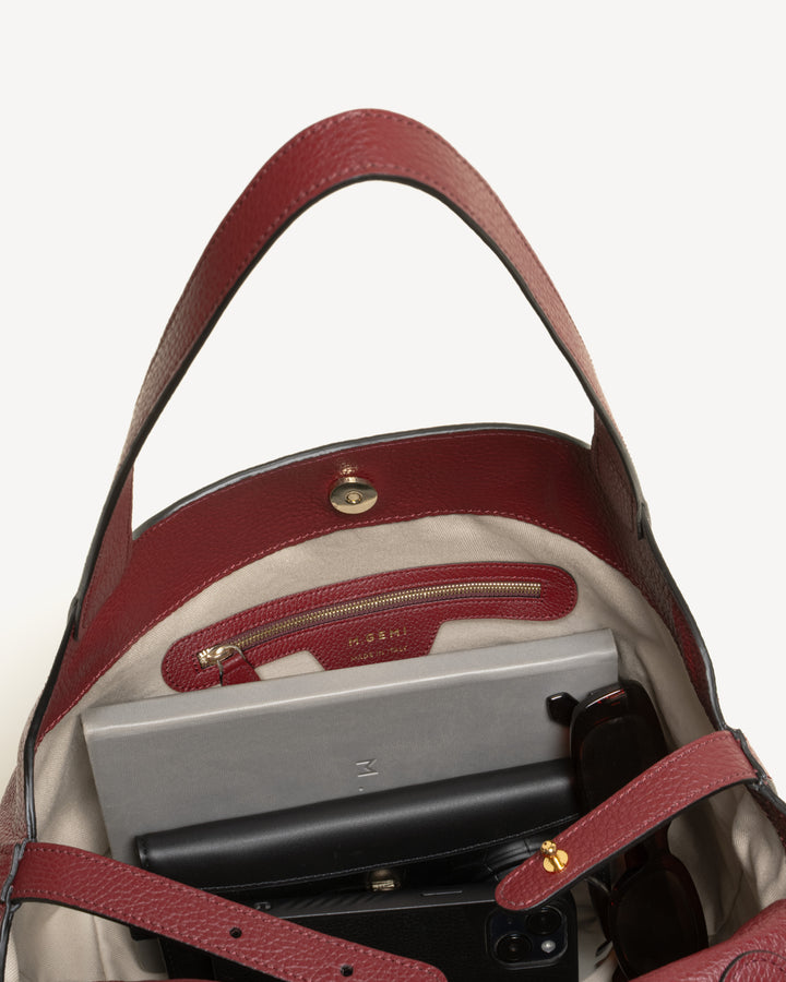 The Rigoletta - Burgundy - Tumbled Leather - M.Gemi