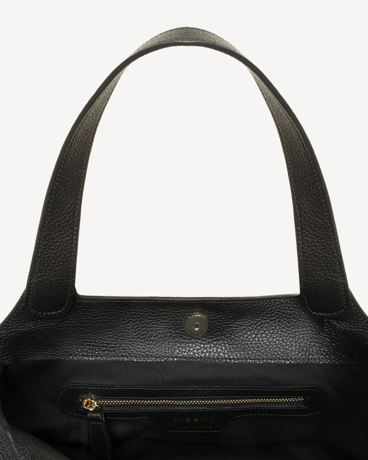 The Rigoletta - Black - Tumbled Leather - M.Gemi