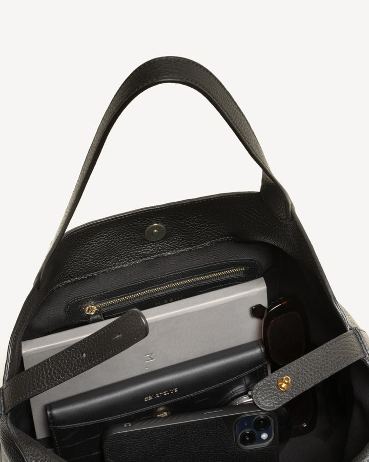 The Rigoletta - Black - Tumbled Leather - M.Gemi