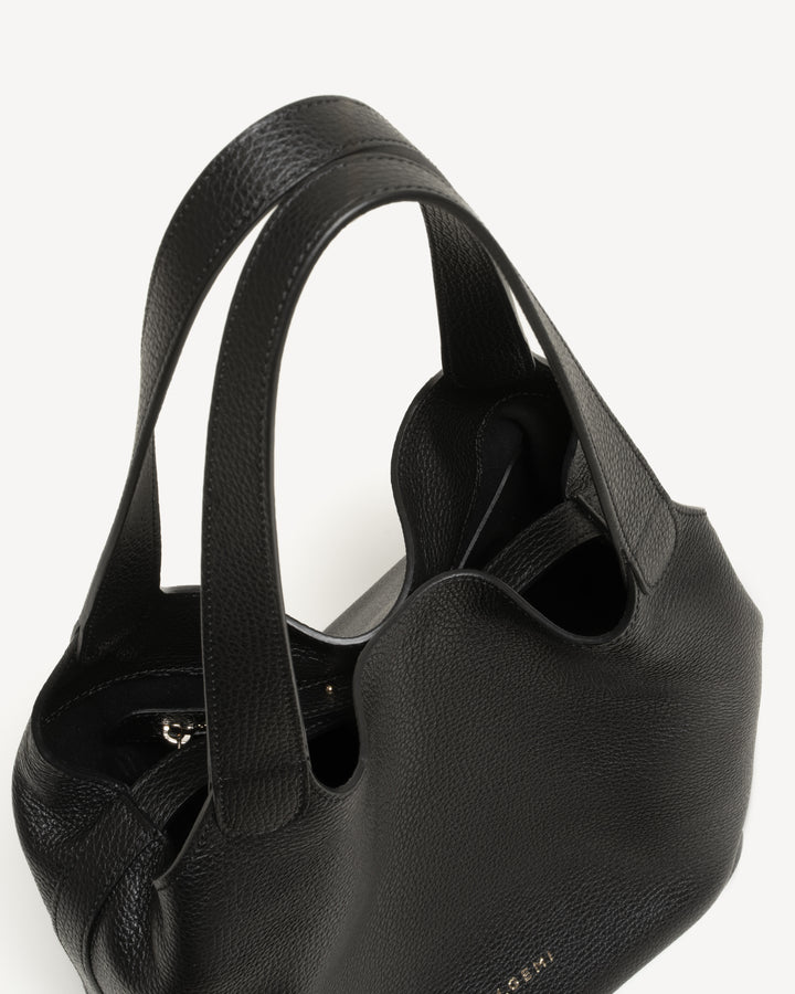 The Rigoletta - Black - Tumbled Leather - M.Gemi