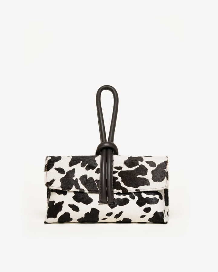 The Francesca Convertible Crossbody - White and Espresso - Calf