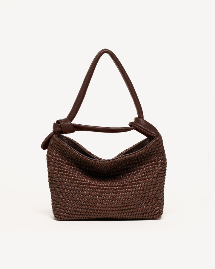 【美品】mame pvc bag / brown The Attilia - Chocolate - Raffia - M.Gemi