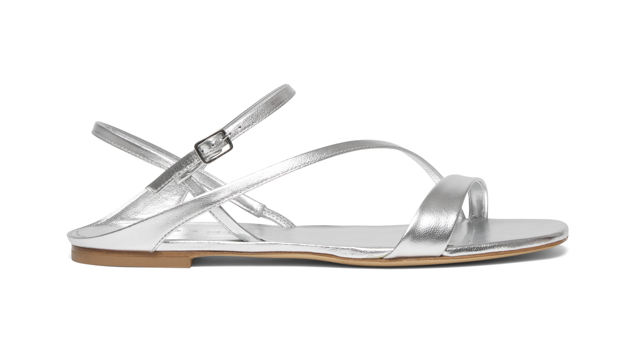 The Corinna Flat - Silver - Metallic - Nappa - M.Gemi