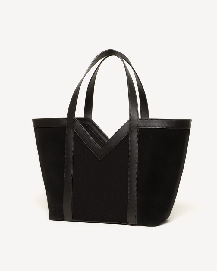 マミー The Prima Tote - Black - Suede - M.Gemi