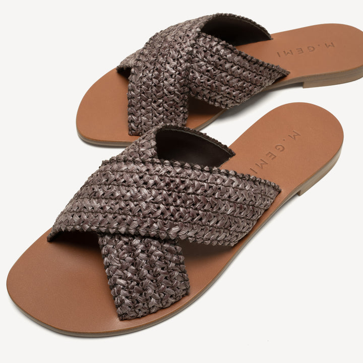 The Gabriella - Chocolate - Raffia - M.Gemi