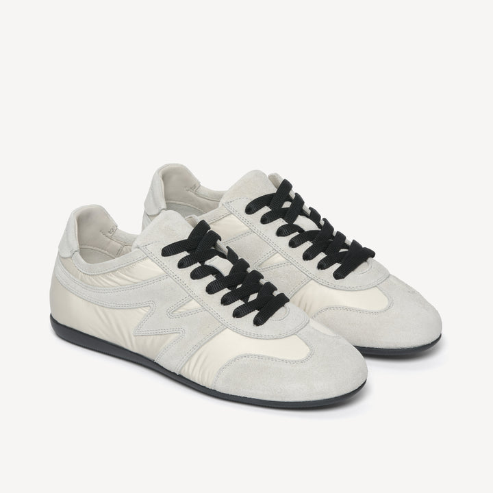 The Rosamaria - Ecru - Nylon - And - Suede - M.Gemi