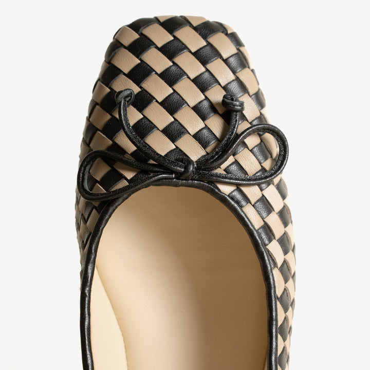 The Danza Woven - Beige and Black Multi - Nappa - M.Gemi