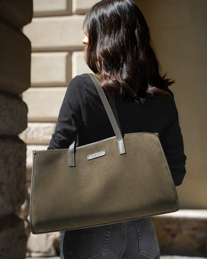 The Solange Tote - Natural & Tan - Raffia - M.Gemi