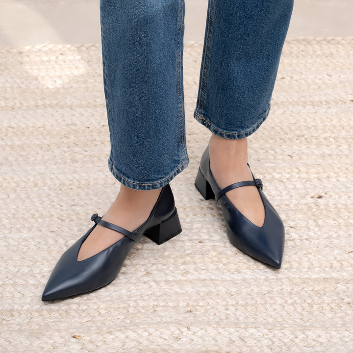 The Loriana 35MM - Navy - Nappa - M.Gemi