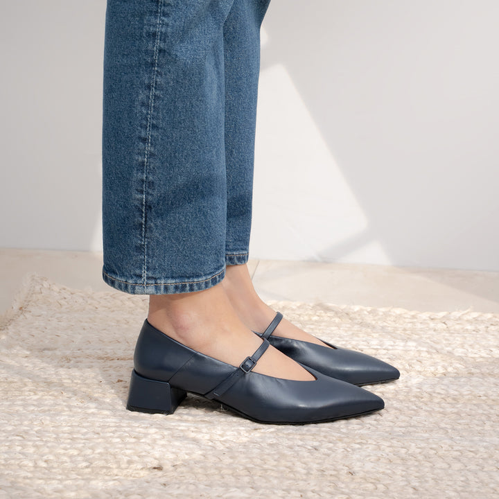 The Loriana 35MM - Navy - Nappa - M.Gemi