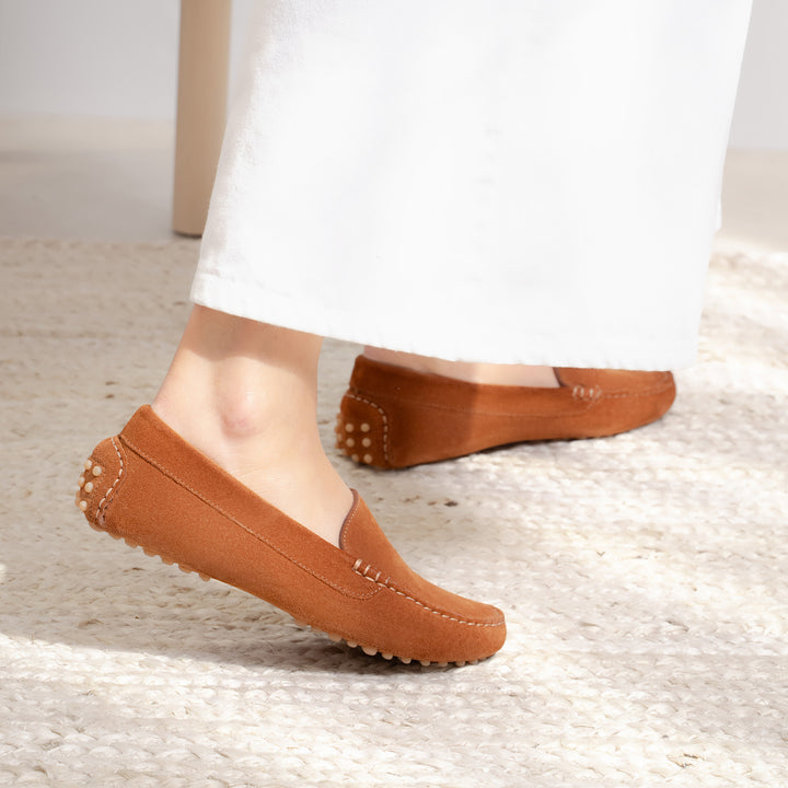 M.Gemi The Felize Suede Driving Loafers in Burnt Orange- Women\'s Size 40 The Felize Suede - Orangina - Suede - M.Gemi main image 3