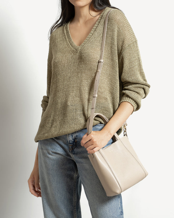 The Lola Small Convertible Tote - Black - Leather - M.Gemi