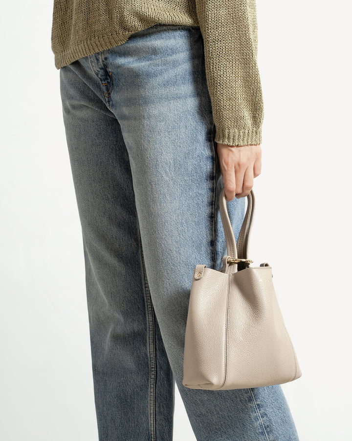 The Lola Small Convertible Tote - Black - Leather - M.Gemi
