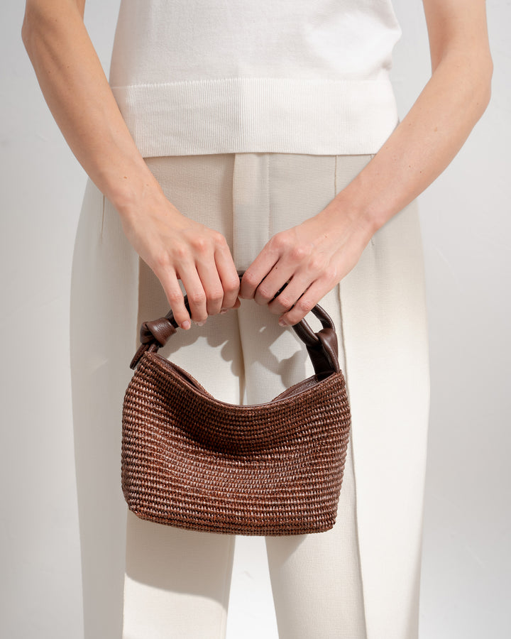 The Attilia - Chocolate - Raffia - M.Gemi