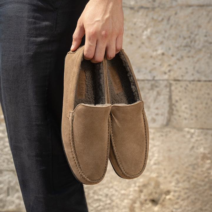 The Felize Shearling Uomo - Black - Croco Printed Leather - M.Gemi