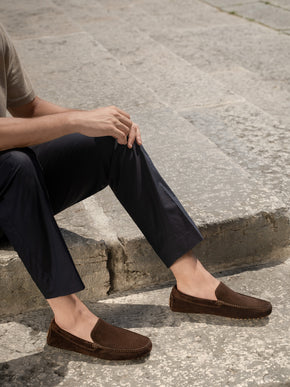 NEW!! M.GEMI..CALF HAIR/CALFSKIN DRIVERS..MENS The Felize Uomo - Black - Suede - M.Gemi main image 4
