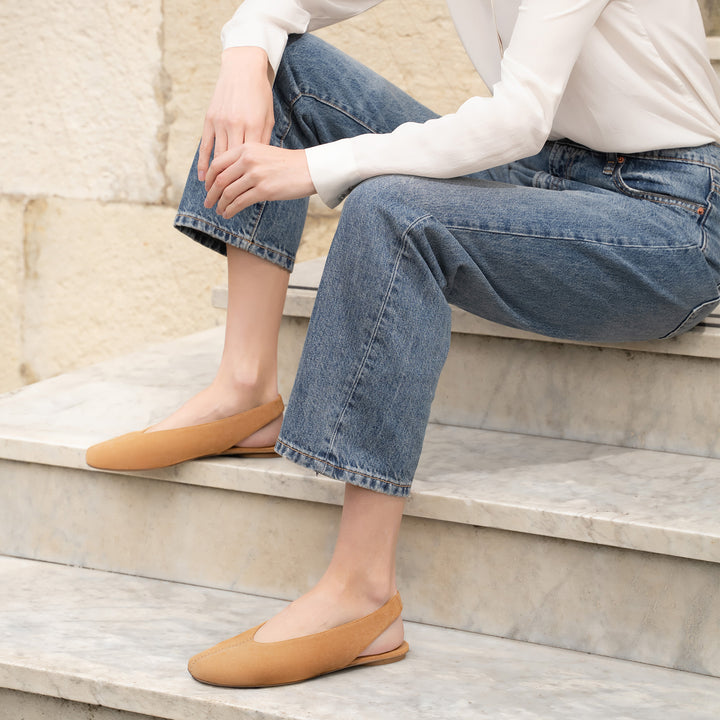 The Una Slingback - Sand - Suede - M.Gemi