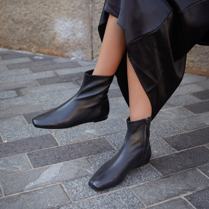 The Una Bootie Saddle Nappa