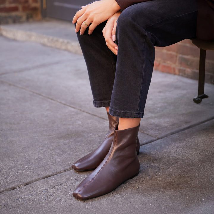 The Una Bootie - Chocolate - Nappa - M.Gemi