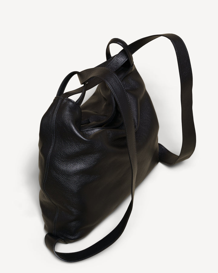 baggu black leather backpack M. Gemi The Laura Convertible Backpack