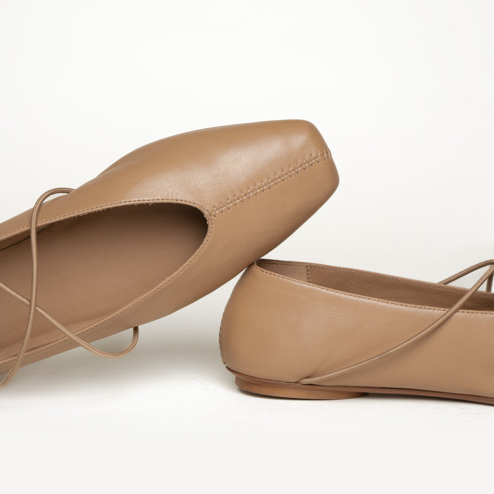 Light tan flats on sale