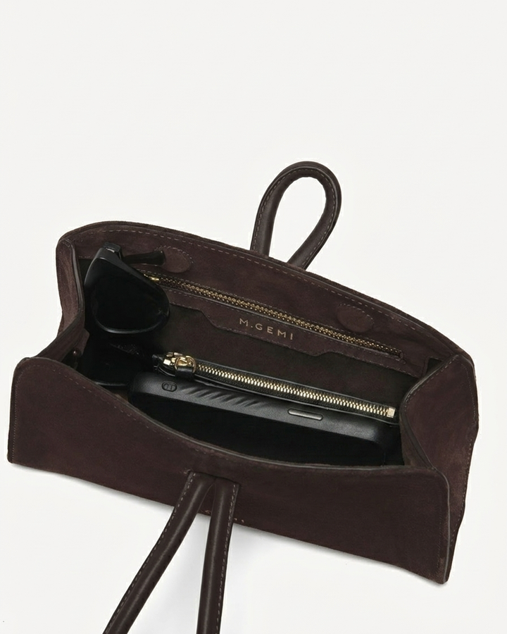 The Doppio - Chocolate - Suede and Leather - M.Gemi