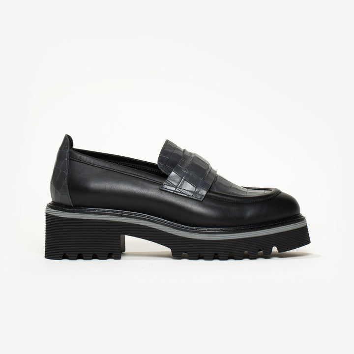 店内商品がすべてレジにて半額！！ The Elsa - Black - Box Leather - M.Gemi 靴