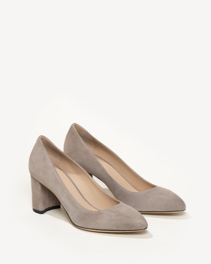 Light grey suede court shoes clearance