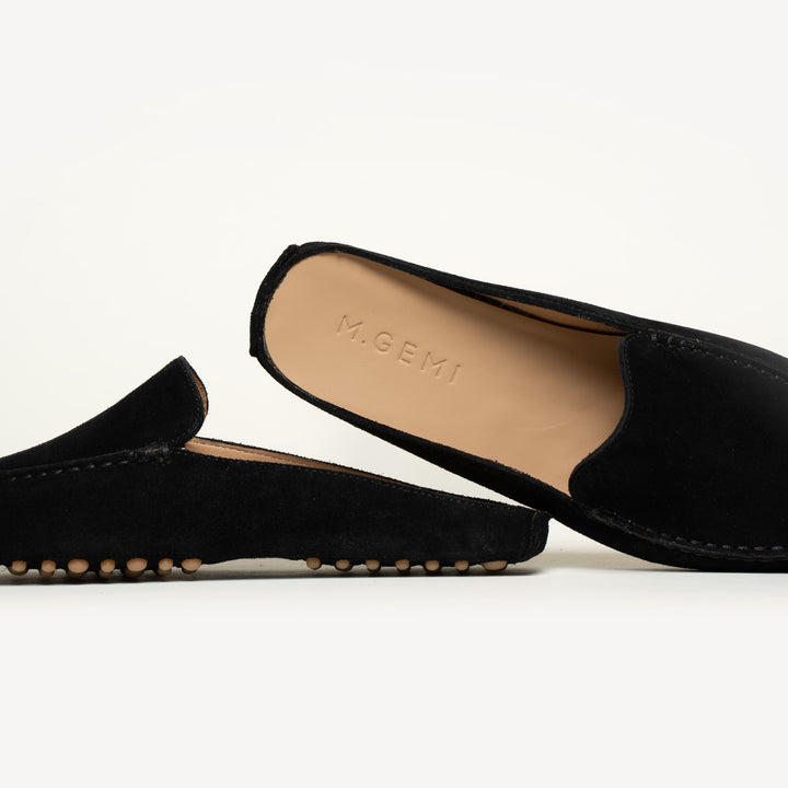 The Felize Mule - Black - Suede - M.Gemi