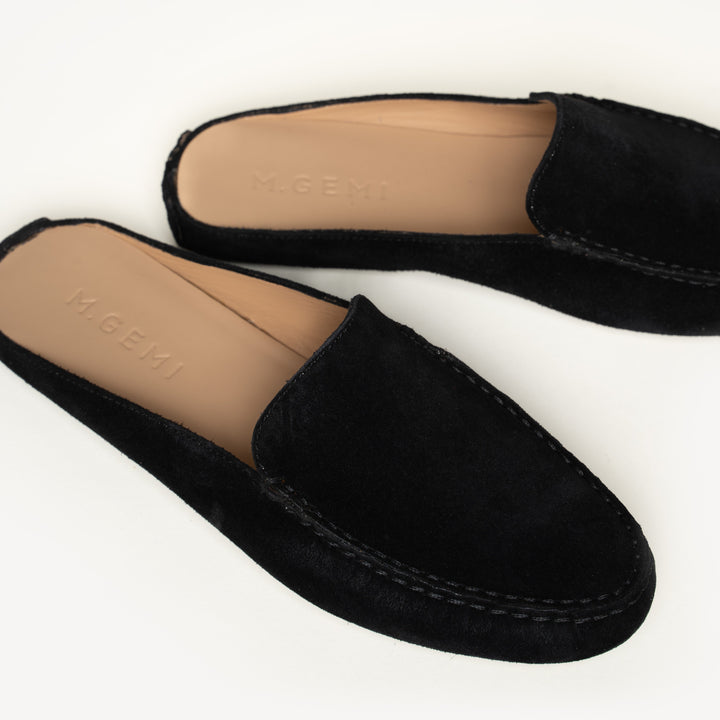 The Felize Mule Black Suede M.Gemi
