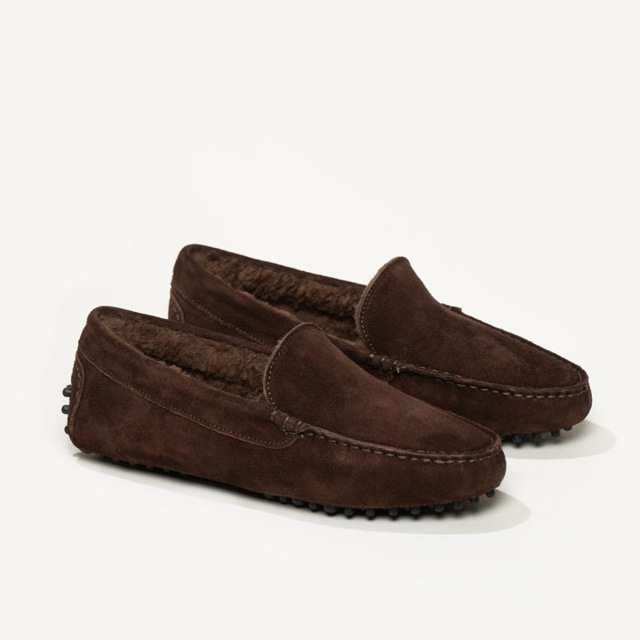 The Felize Shearling Chocolate Suede M.Gemi