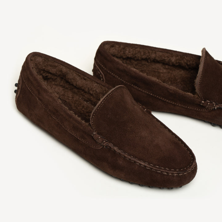 The Felize Shearling - Chocolate - Suede - M.Gemi