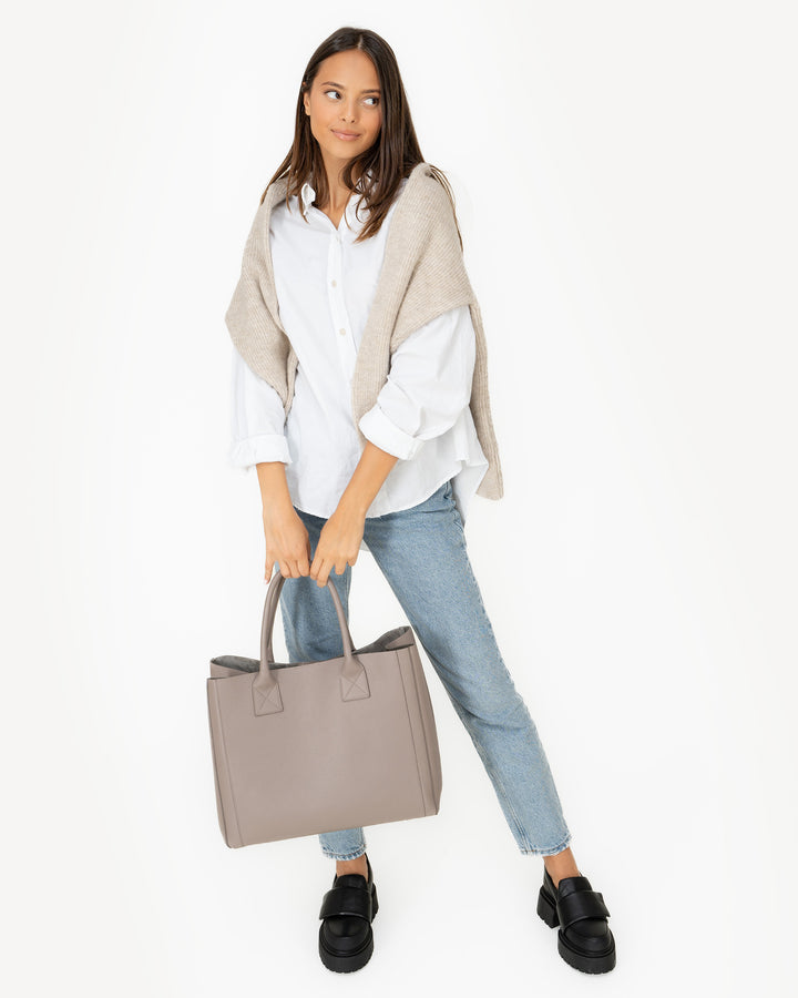 The Elena - Light Mushroom - Tumbled Leather - M.Gemi