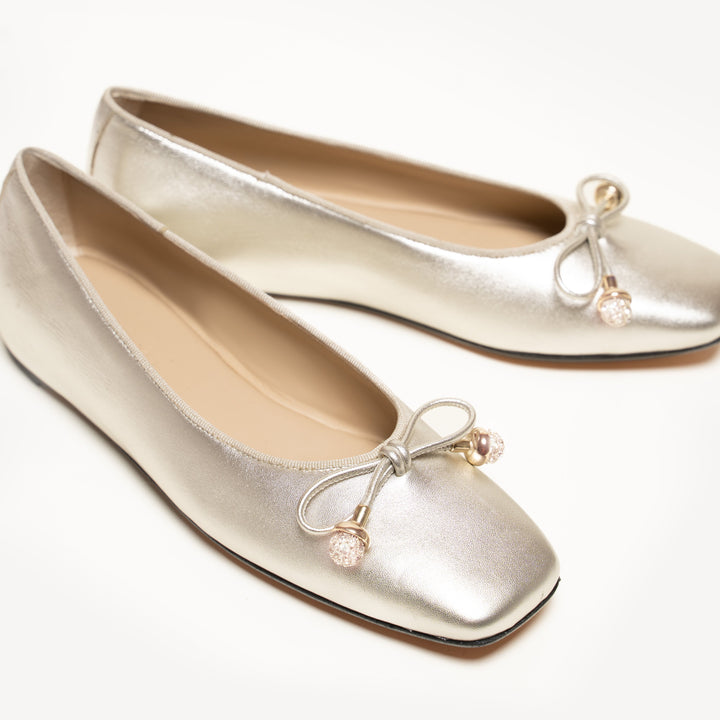 The Danza Crystal Silver Metallic Nappa M.Gemi