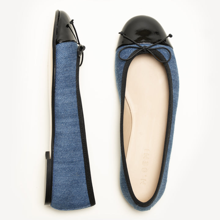 The Rosa Denim with Black Denim and Patent M.Gemi
