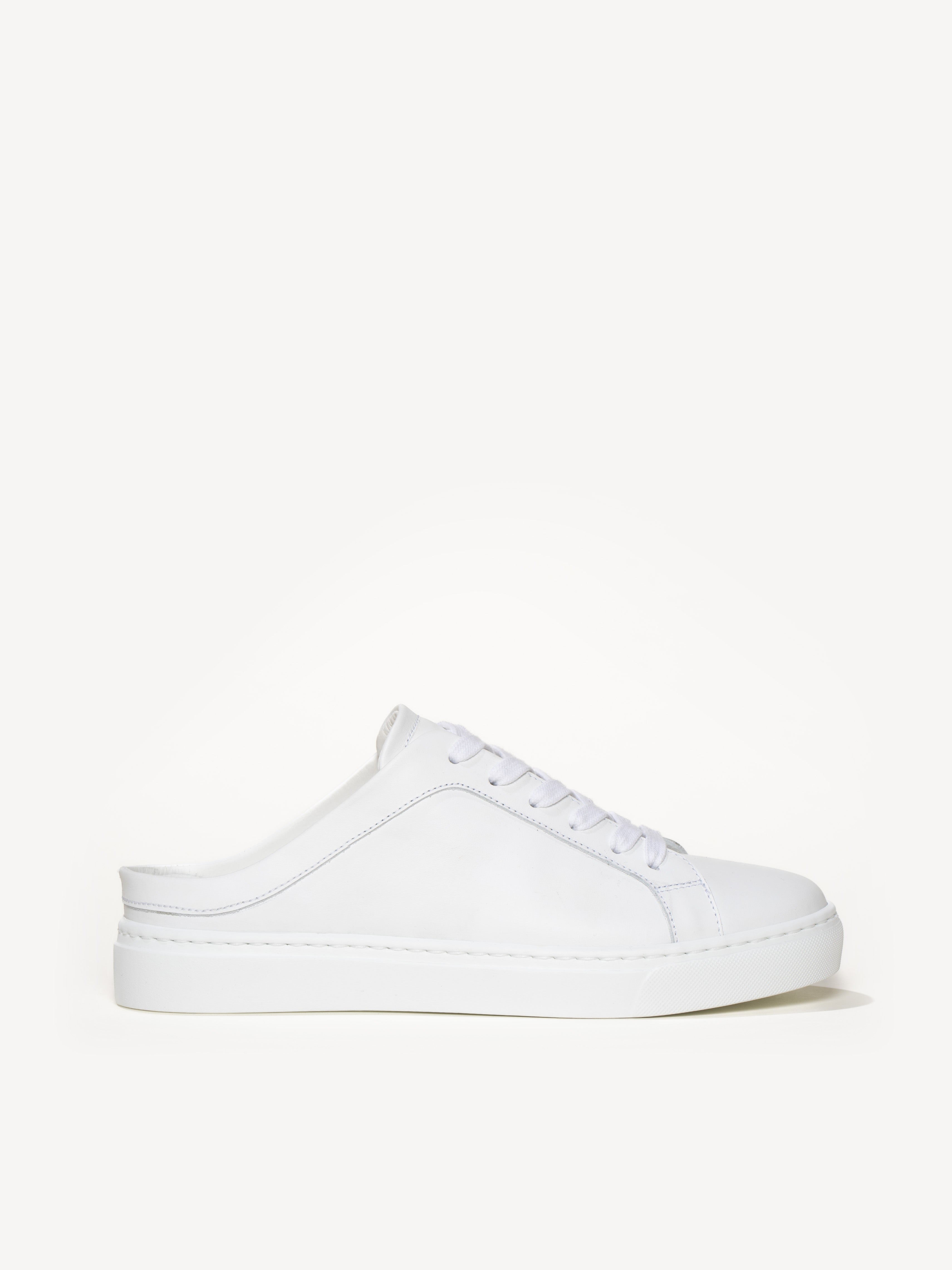 The Palestra Mule - White - Leather - M.Gemi